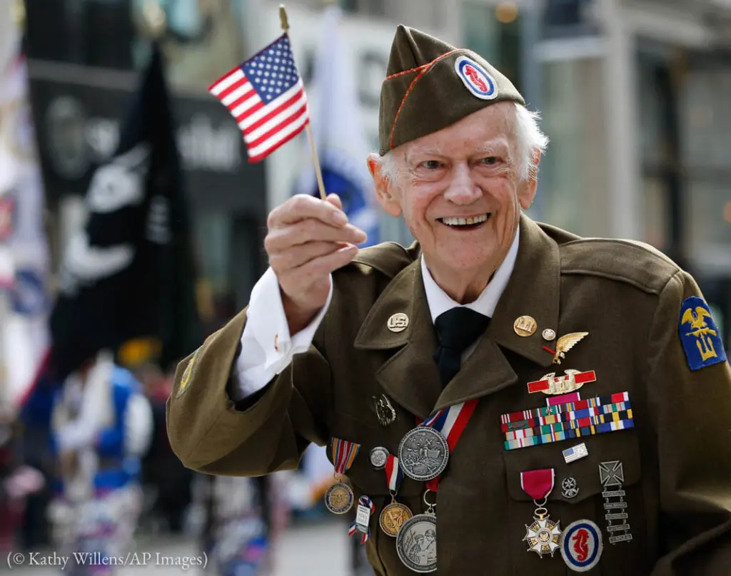 picture of a veteran that is happy