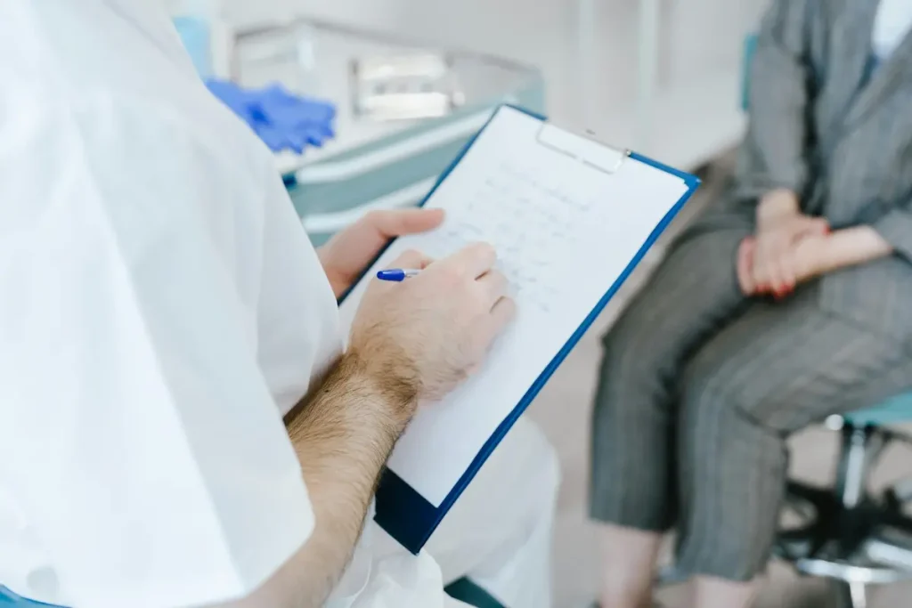 image showing a doctor writing a nexus letter for sleep apnea