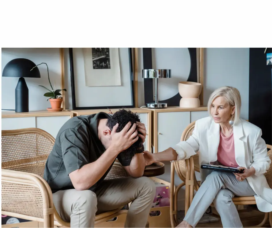picture representing a veteran who is struggling with migraines